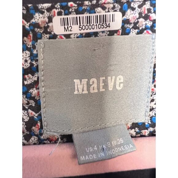 Maeve Grey Maxi Dress Button Up Size 4 Collar Long Sleeves Timeless - Picture 3 of 5